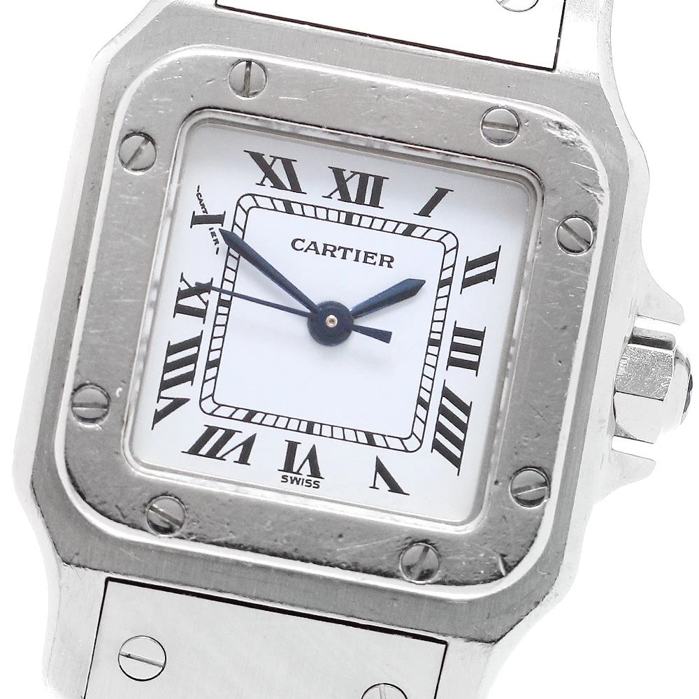 CARTIER SANTOS GALBEE SM WHITE DIAL AUTOMATIC WATCH (1 of 5)