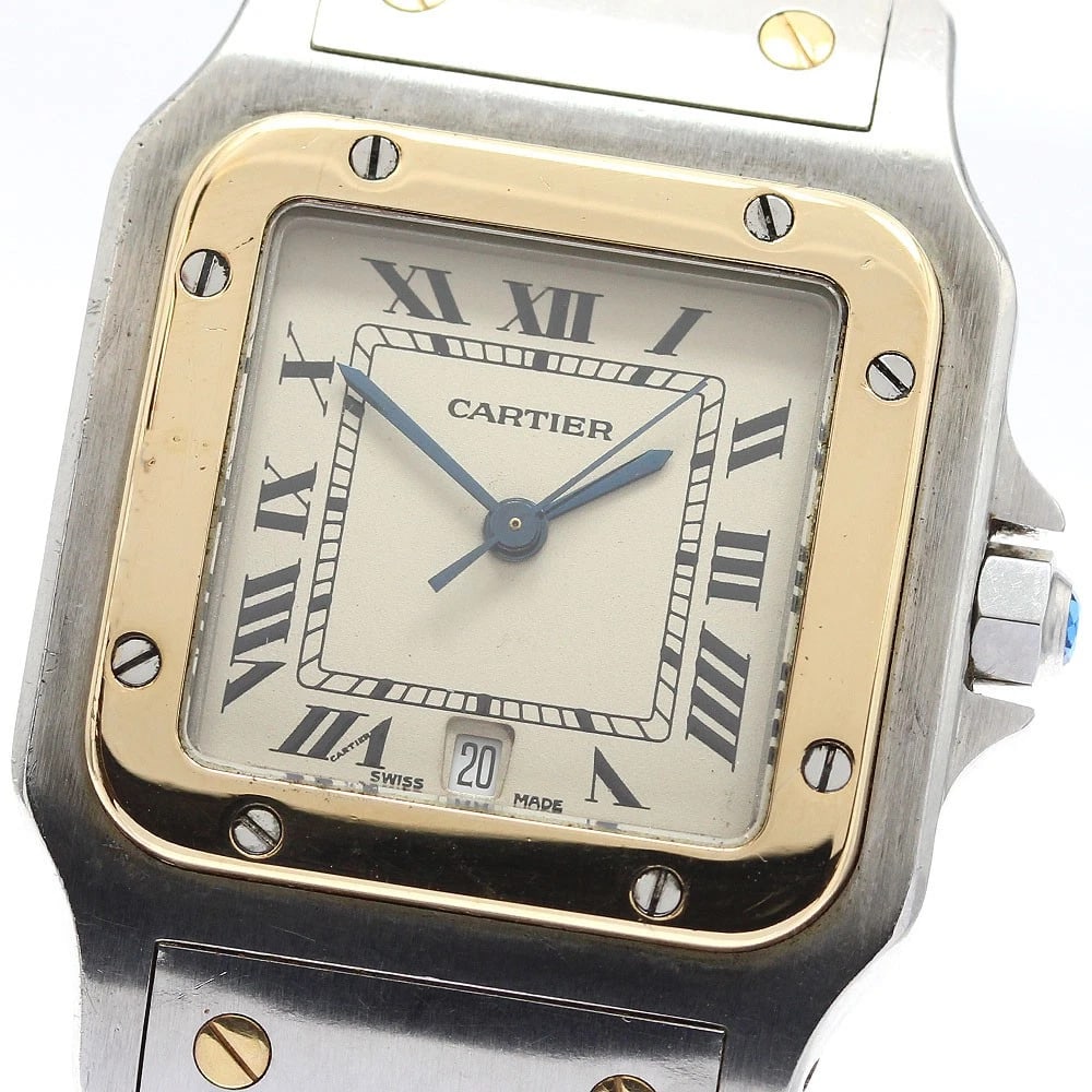 CARTIER SANTOS GALBEELM DATE 2 TONE QUARTZ WATCH (1 of 5)