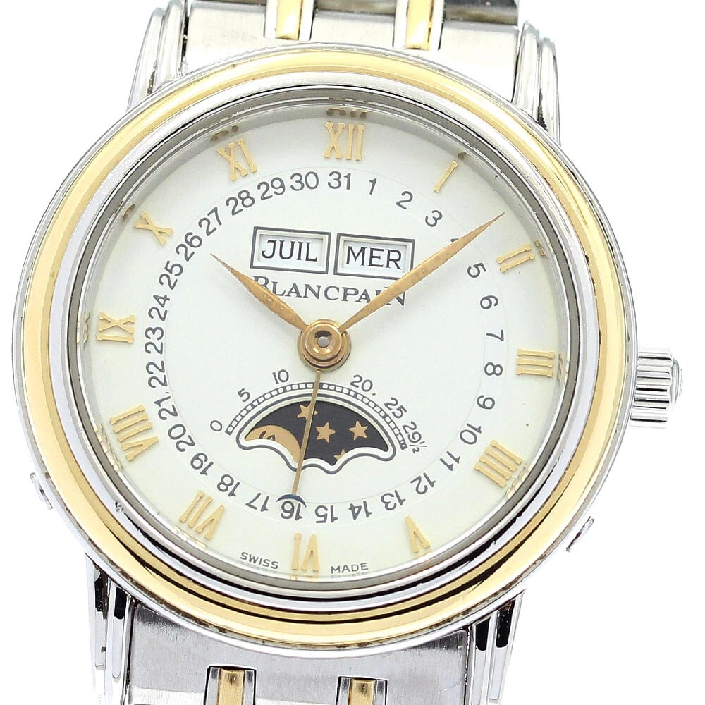 BLANCPAIN VILLERET MOON PHASE BEIGE DIAL AUTOMATIC WATCH (1 of 3)