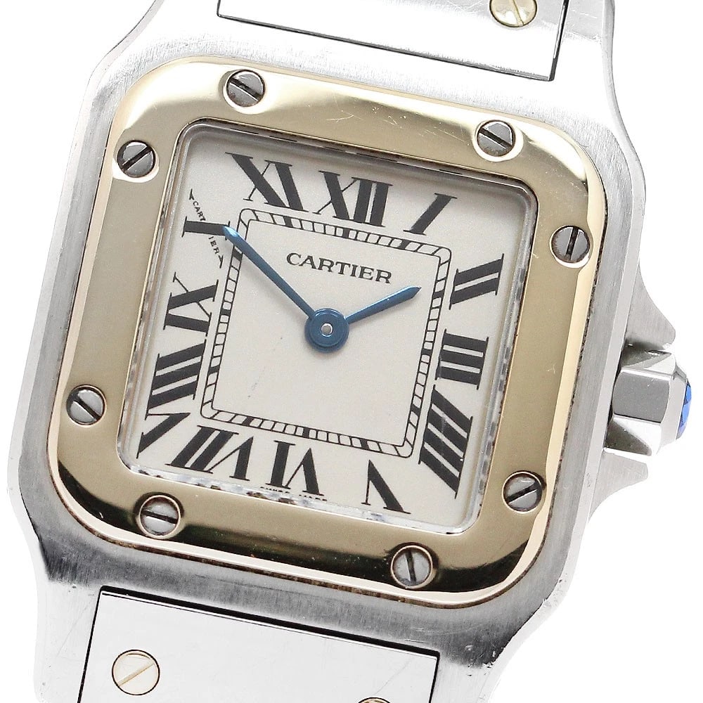 CARTIER SANTOS GALBEESM BEIGE DIAL QUARTZ WATCH (1 of 3)