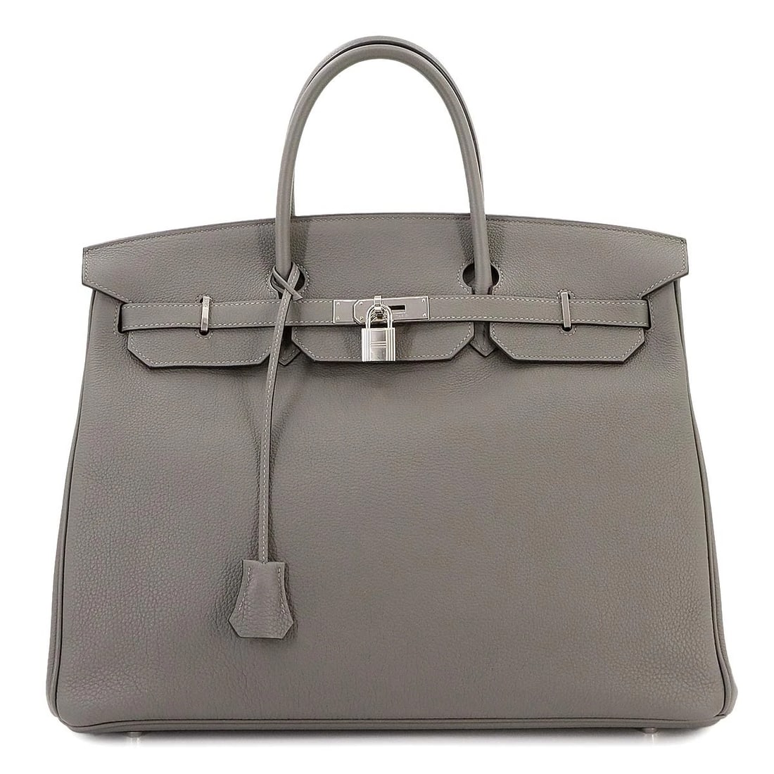 HERMES BIRKIN 40 HAND BAG MEYER PURSE: HERMES Birkin 40 Hand Bag Meyer Purse Brand: HERMES Type: Hand Bag Material: Togo Color: Gris Meyer Size: W 15.75 inch, H 11.81 inch, D 8.07 inch Handle 11.4inch (29cm) Accessories: None A