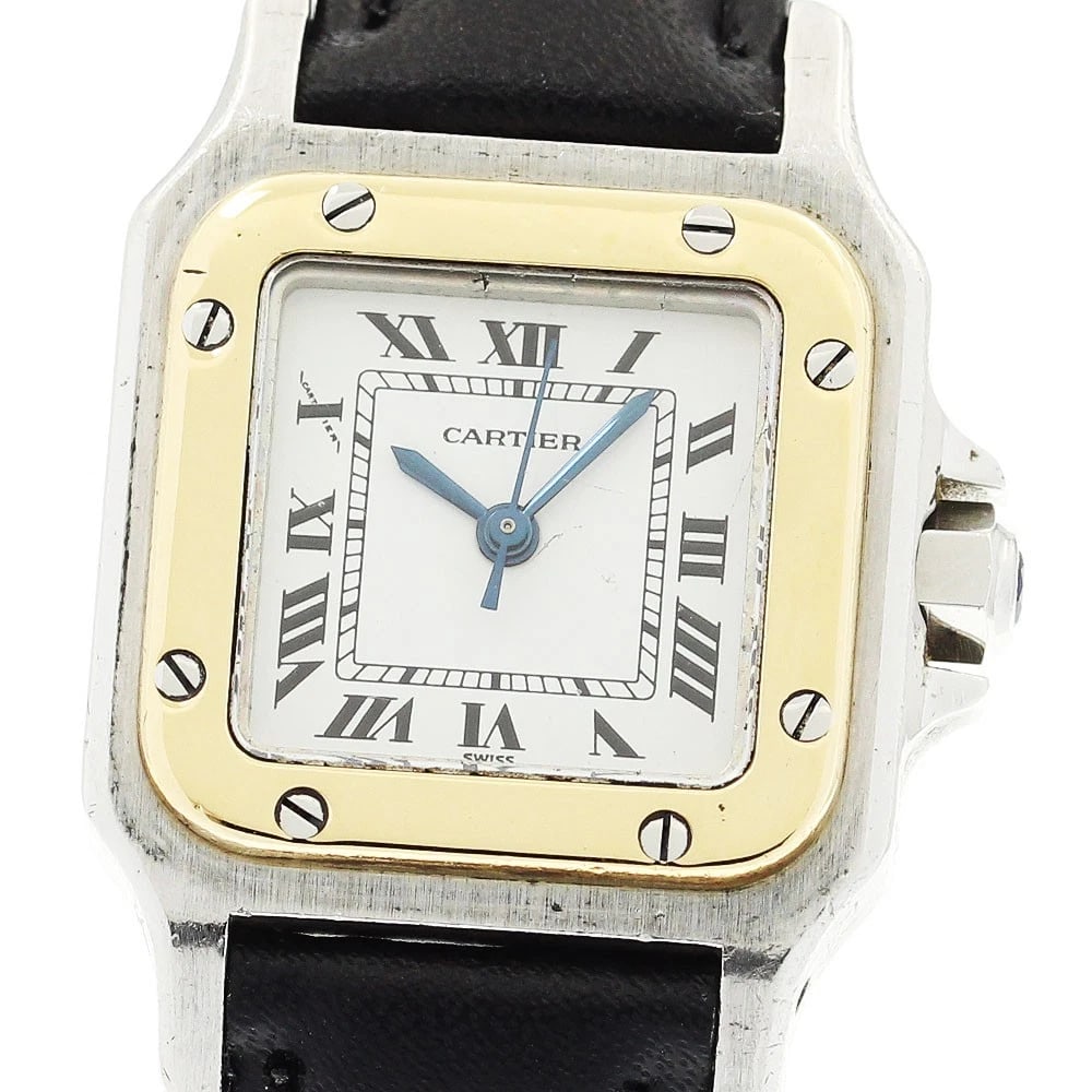 CARTIER SANTOS GALBEESM WHITE DIAL AUTOMATIC WATCH (1 of 4)
