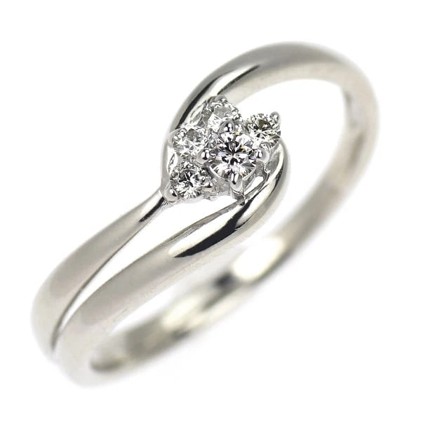 K14WG DIAMOND RING: K14WG diamond ring Brand: None Type: rings Material: K14WG, Stone Creation Natural Color: White Size: 5.25 US Accessories: None Accessories Notice: When purchasing pre-owned goods, please