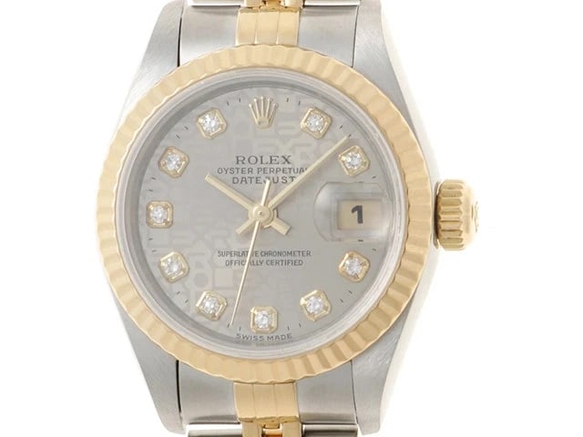 ROLEX DATEJUST FLUTED DIAMOND AUTOMATIC WRIST WATCH (1 of 3)