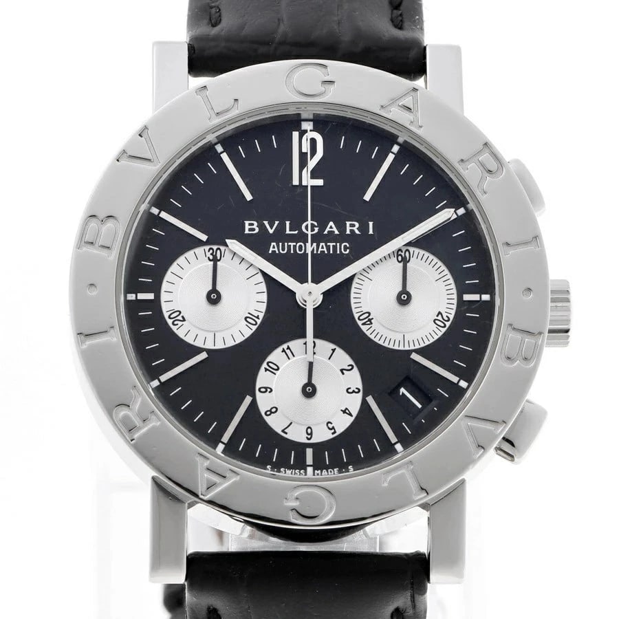 BVLGARI CHRONOGRAPH BLACK AUTOMATIC WRIST WATCH (1 of 5)