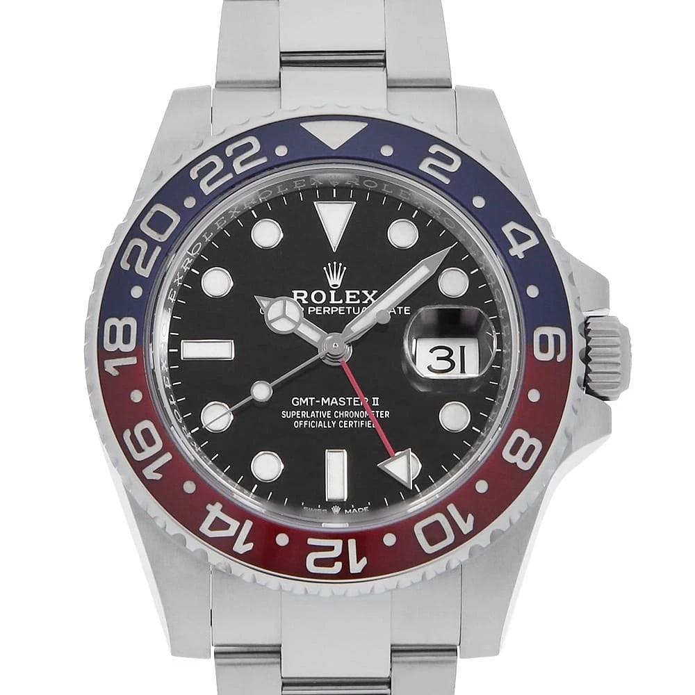 ROLEX GMT MASTER II BLACK 3 ROW OYSTER BRACELET (1 of 6)