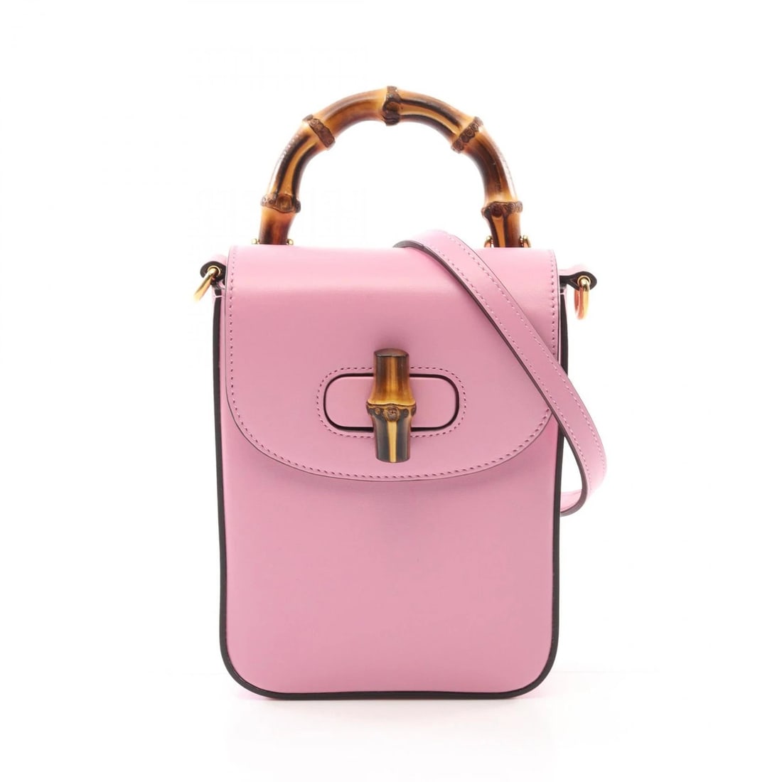 GUCCI BAMBOO 2WAY SHOULDER CROSSBODY HANDBAG: GUCCI Bamboo 2way shoulder crossbody Handbag Brand: GUCCI Type: Handbag Material: leather Color: Pink??ish colors Size: H:17.5cm x W:13cm x D:4cm (H:6.9" x W:5.1" x D:1.6") Handle?22cm(8.7") Shoul