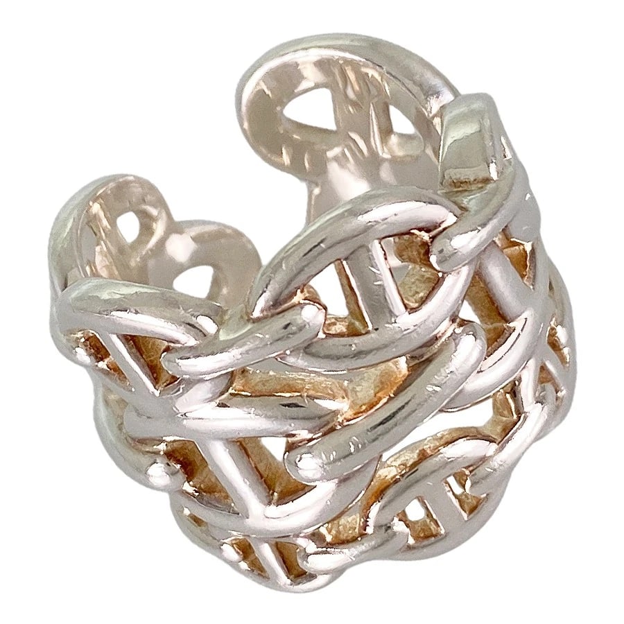 HERMES CHAINE D'ANCRE ANCHENE SILVER RING (1 of 6)