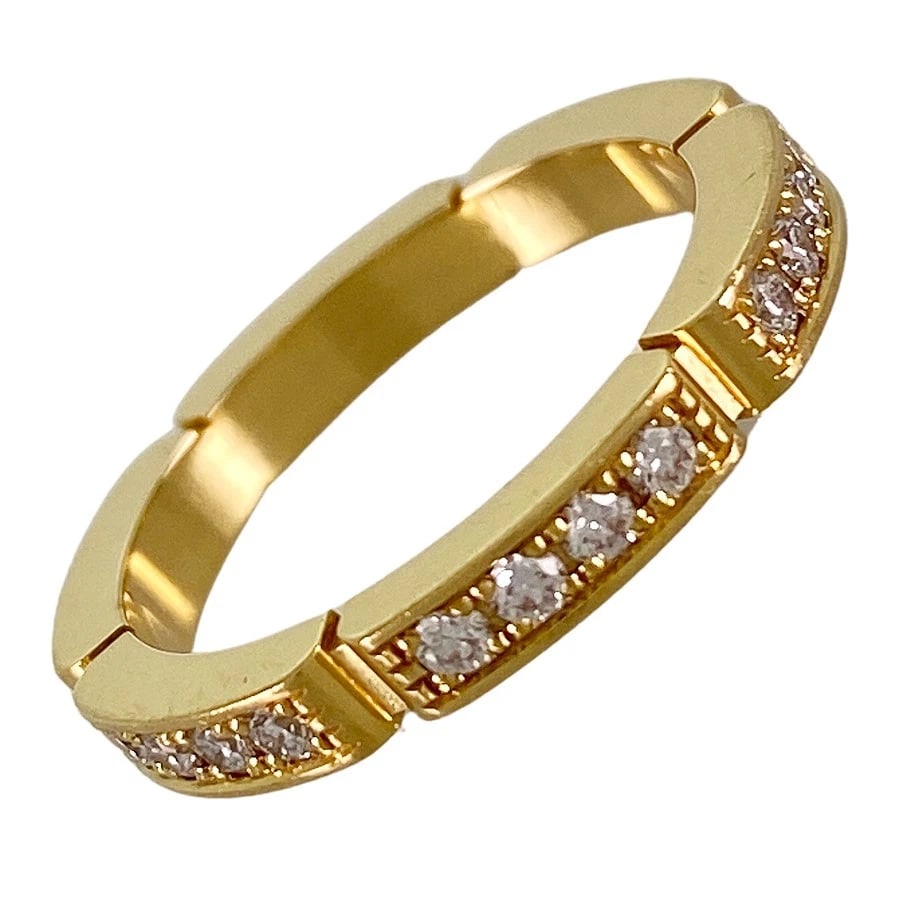 CARTIER MAILLON PANTHERE YELLOW GOLD DIAMOND RING (1 of 4)