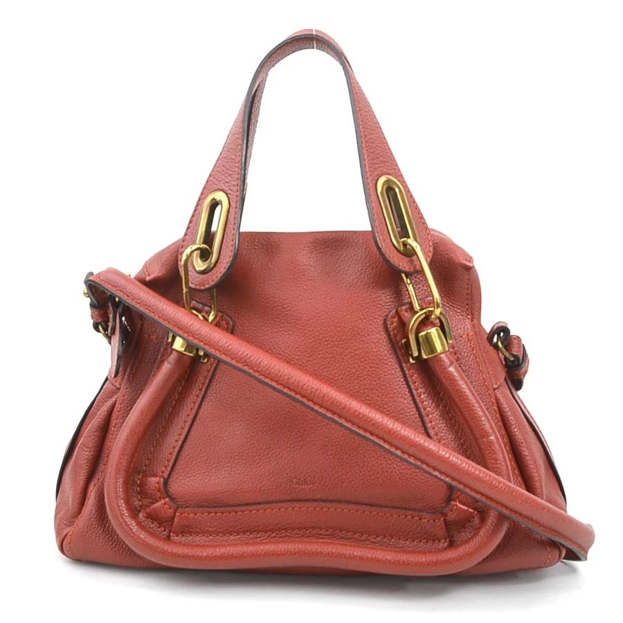 CHLOE PARATY HANDBAG SHOULDER BAG RED: Chloe Paraty Handbag Shoulder Bag Red Brand: Chloe Type: Handbag Material: Exterior Material leather Color: Exterior Color Red Size: Size [inch] W:11.4inx H:7.5inx D:5.1in Handle Length:15.4in Sho