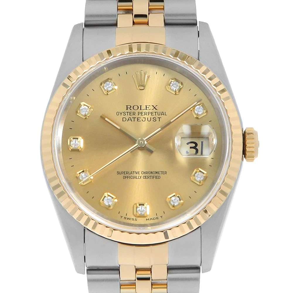 ROLEX DATEJUST 10P DIAMOND CHAMPAGNE (1 of 6)