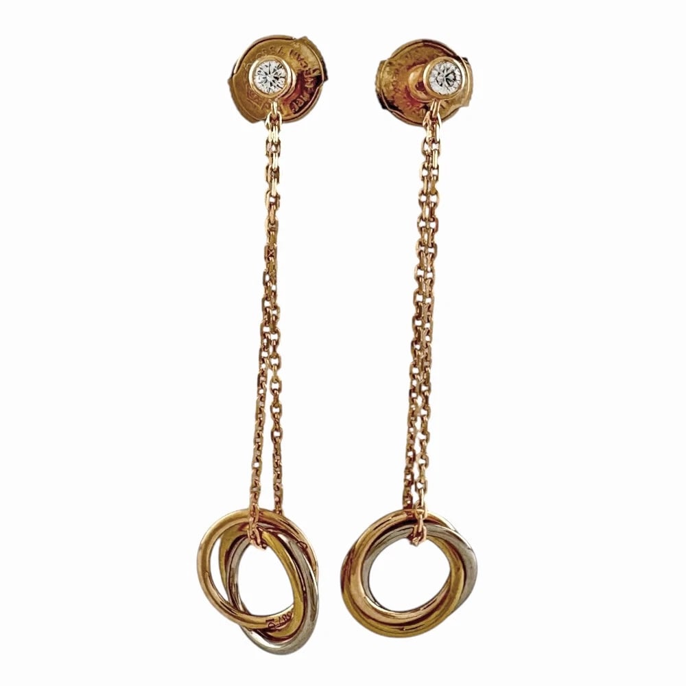 CARTIER EARRING K18 YELLOW GOLD K18 WHITE GOLD (1 of 2)