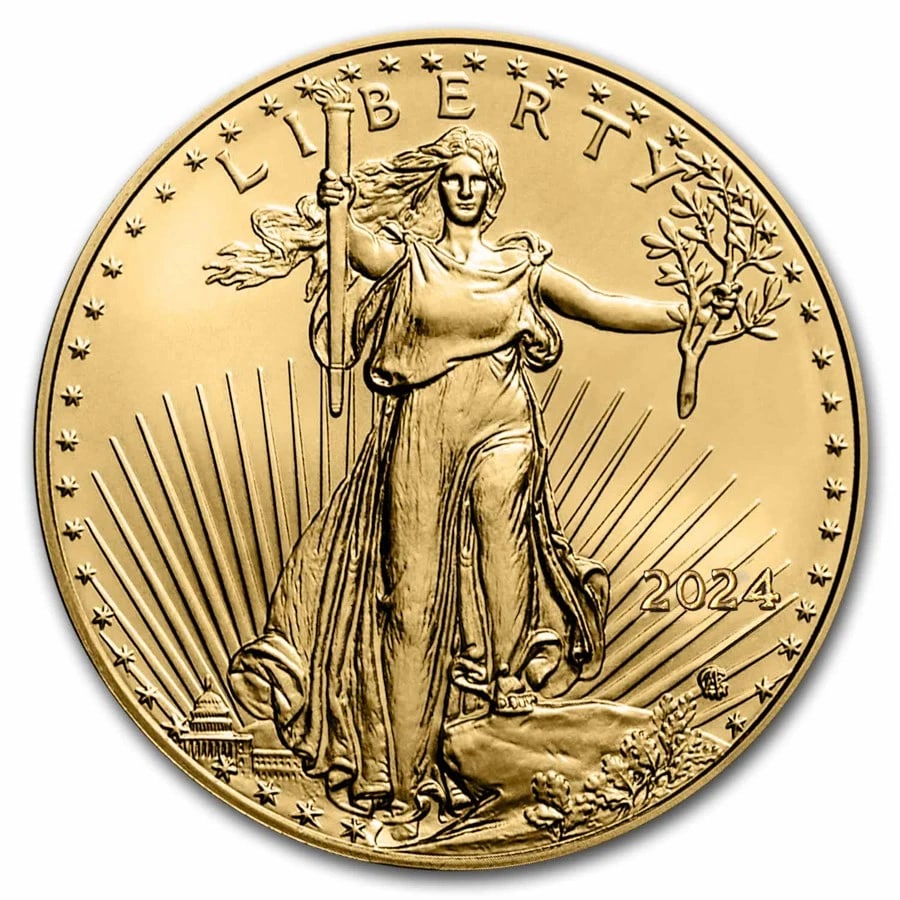 2024 AMERICAN GOLD EAGLE COIN BU: 2024 American Gold Eagle Coin BU Brand: US Mint Year: 2024 Certification: Uncertified Fineness: 0.9167 Brand/Mint: None Coin: None Grade: None Denomination: 5 Dollars Co