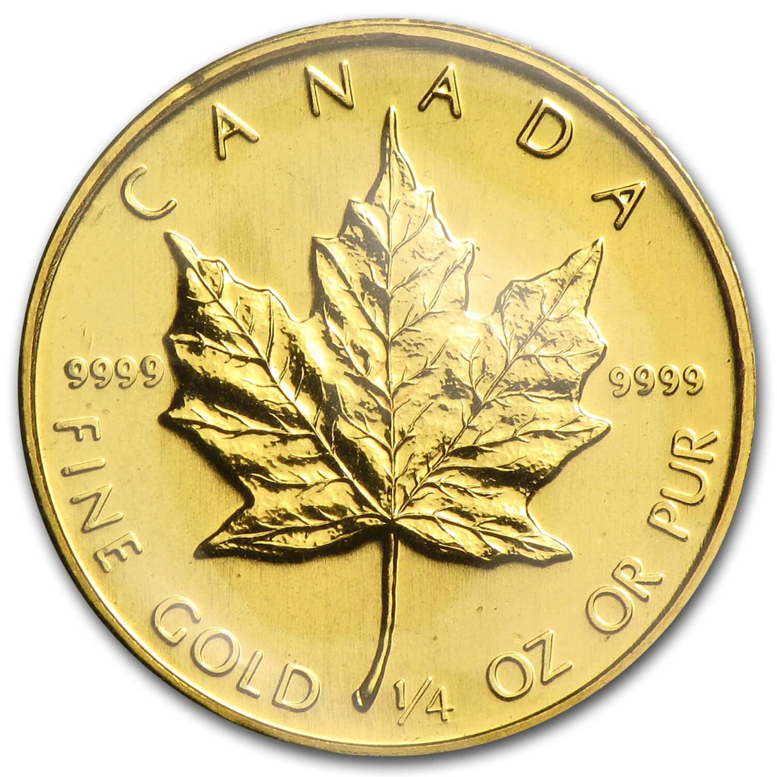 1984 CANADA GOLD MAPLE LEAF BU: 1984 Canada Gold Maple Leaf BU Brand: Canada - Royal Canadian Mint Year: 1984 Certification: Uncertified Fineness: 0.9999 Brand/Mint: None Coin: None Grade: None Denomination: $1