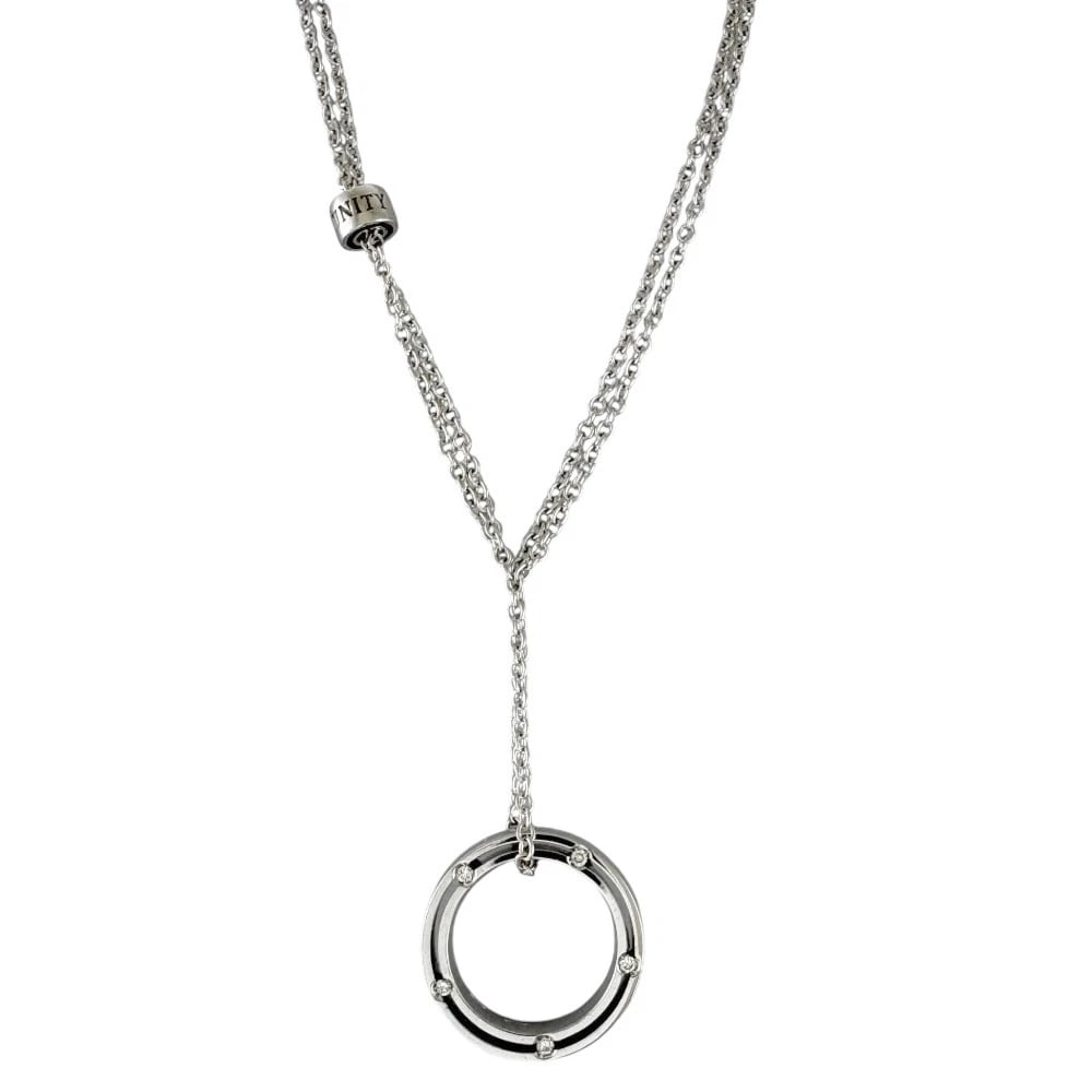 DAMIANI NECKLACE K18 WHITE GOLD DIAMOND (1 of 5)