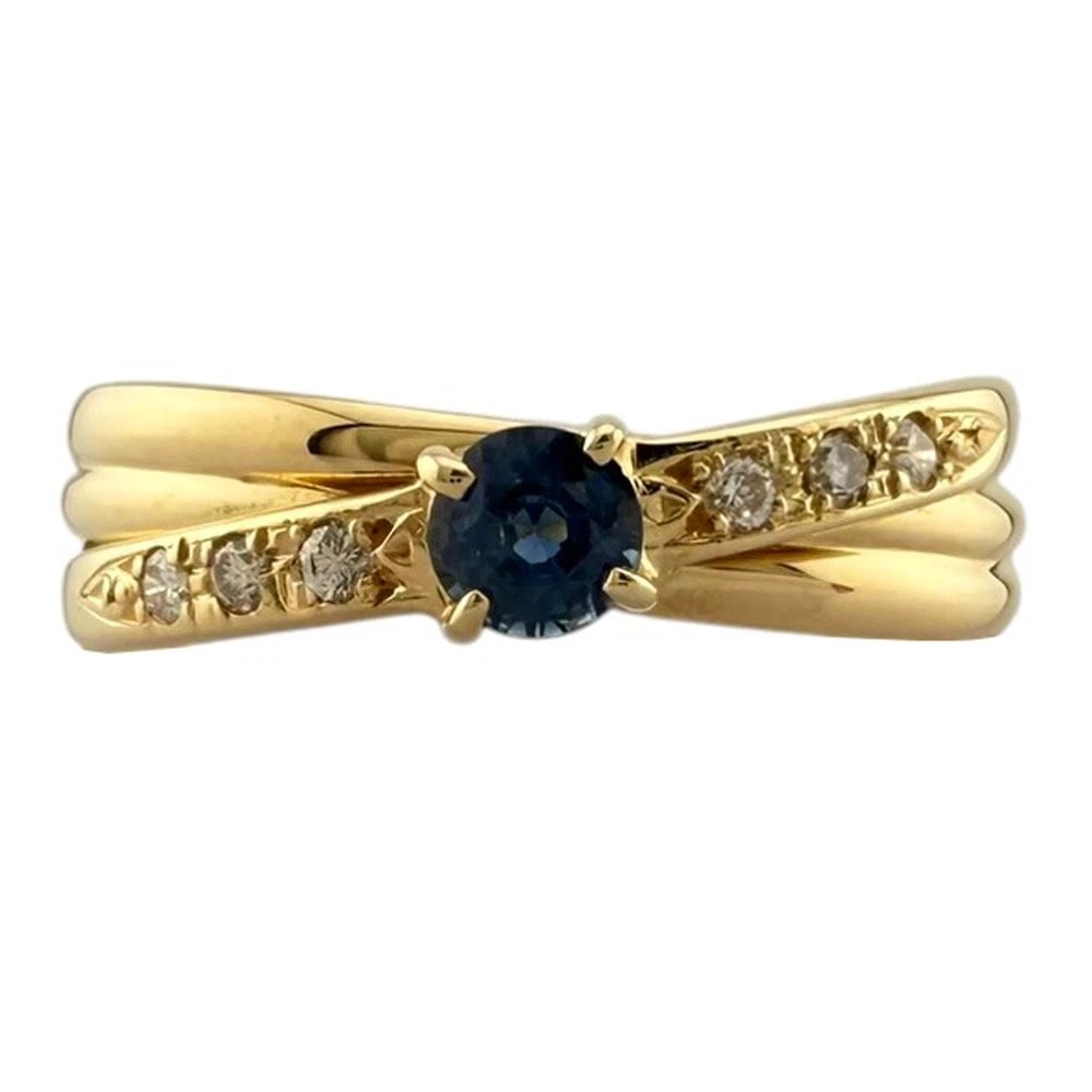RING K18 YELLOW GOLD DIAMOND (1 of 5)