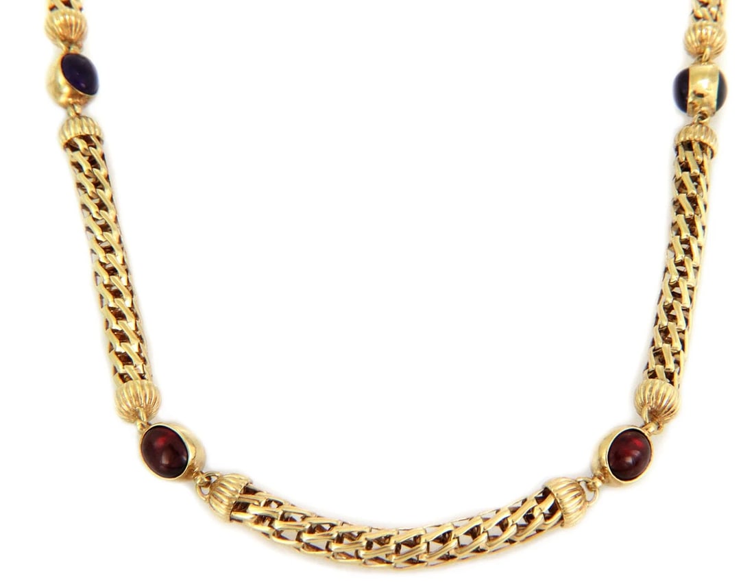 ESTATE AMETHYST 14K YELLOW GOLD NECKLACE (1 of 3)