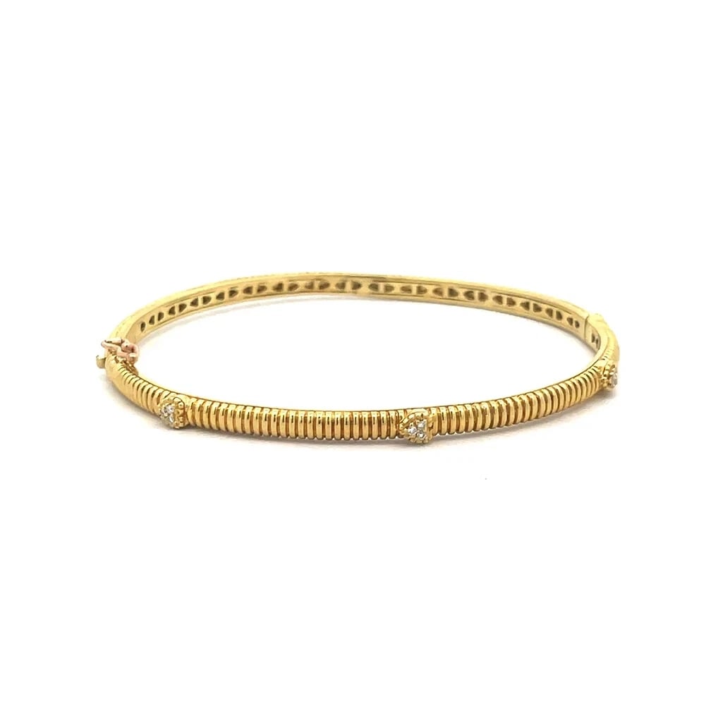 JUDITH RIPKA GOLD BANGLE 18K YELLOW (1 of 7)