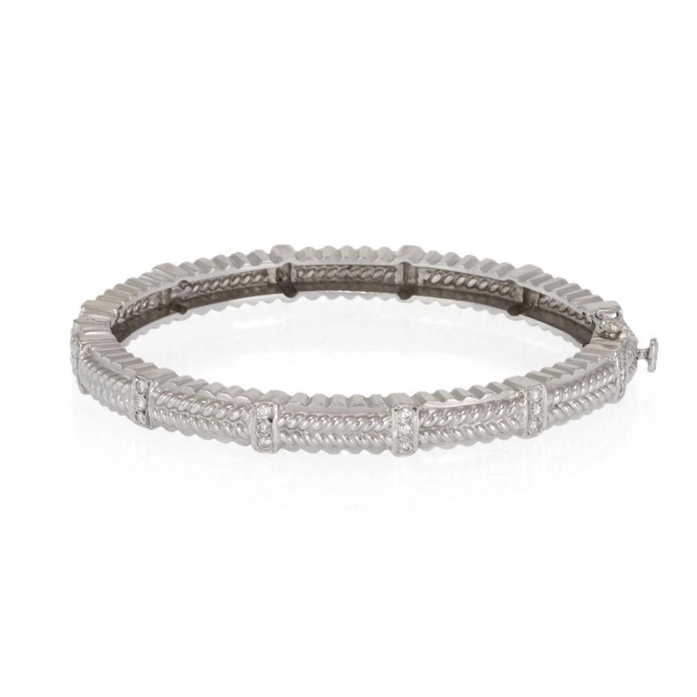 DIAMOND BANGLE 18K WHITE GOLD BRACELET (1 of 3)