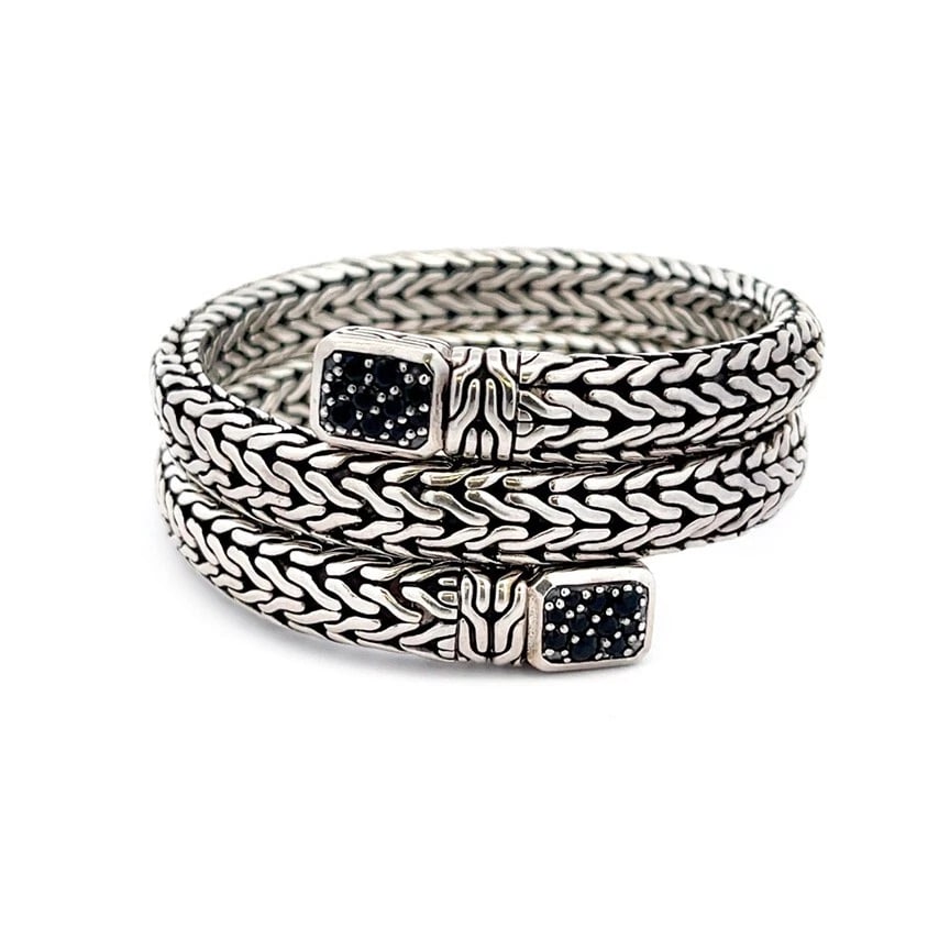 JOHN HARDY SAPPHIRE WHEAT FLEX WRAP BRACELET (1 of 5)