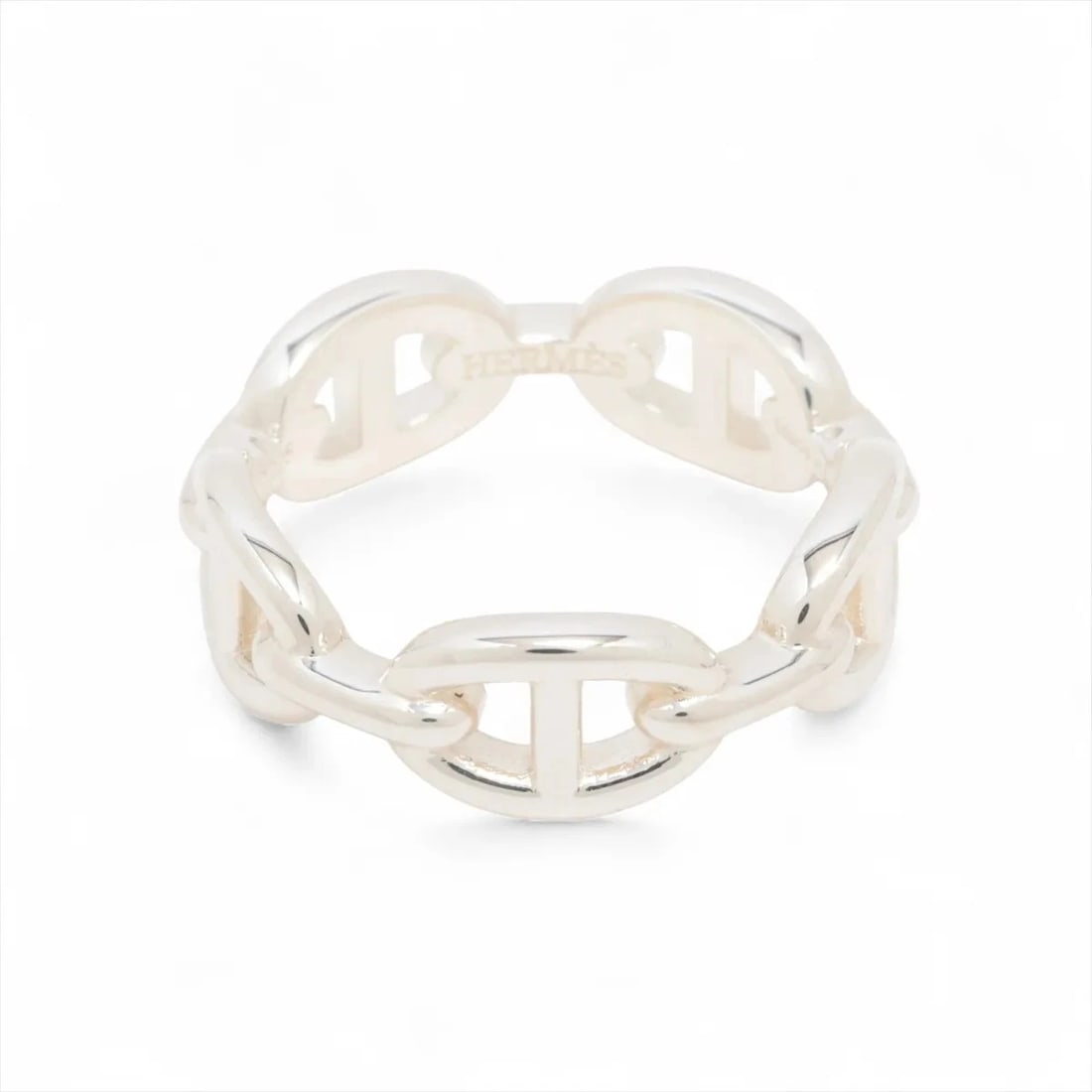 HERMES CHAÎNE D'ANCRE ENCHAINEE RING: Hermes Chaîne d'Ancre Enchainee Ring Brand: Hermès Type: Ring Material: 925Silver Color: Silver Size: 8.25 - 8.5 US Accessories: None Accessories Notice: When purchasing pre-owned goods, p