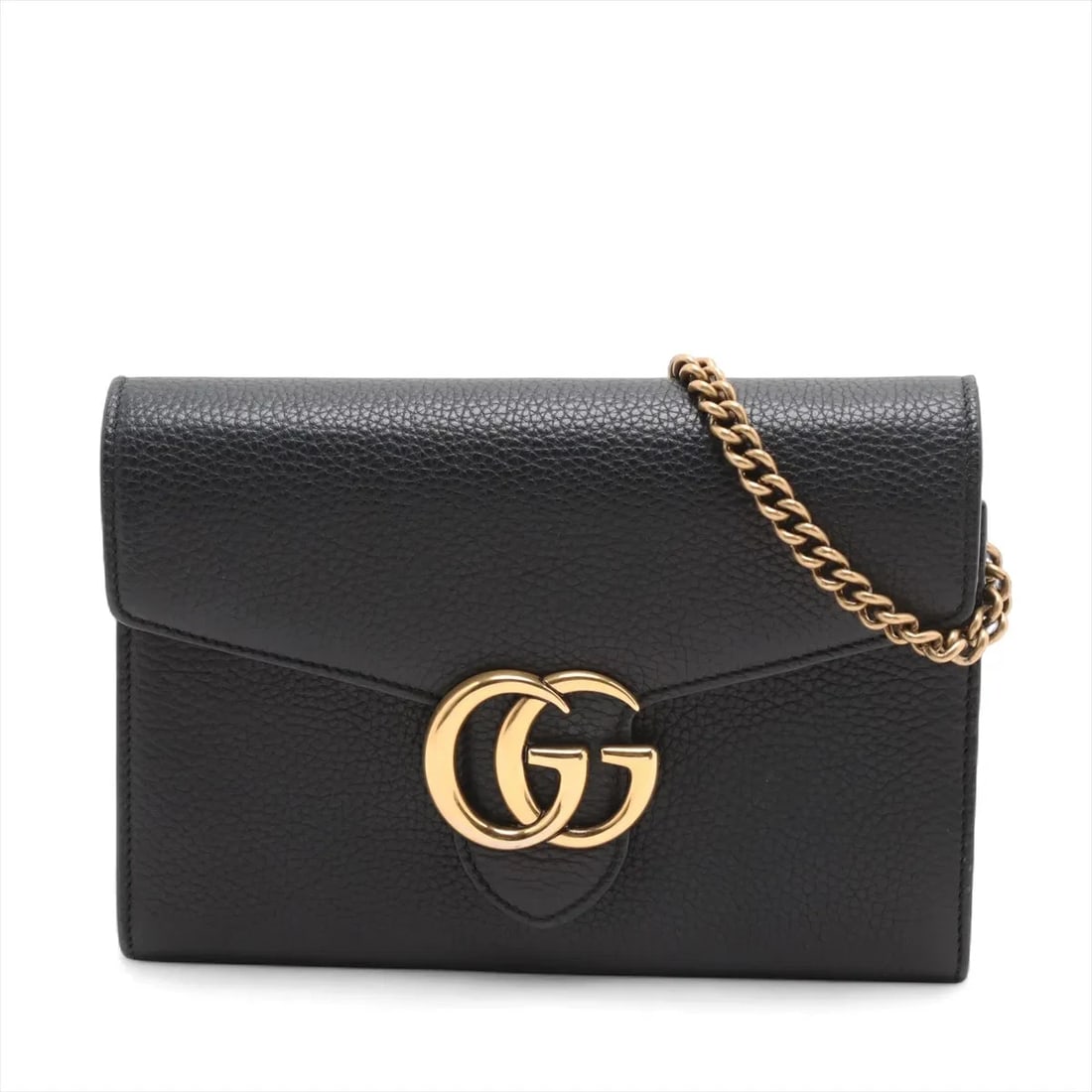 GUCCI GG MARMONT LEATHER CHAIN WALLET BLACK, SHOULDER BAG: Gucci GG Marmont Leather Chain Wallet Black, Shoulder bag Brand: Gucci Type: Shoulder bag Material: Leather Color: Black Size: Height:5.5inch Length:7.9inch Depth:1.6inch Shoulder height:23.4inch