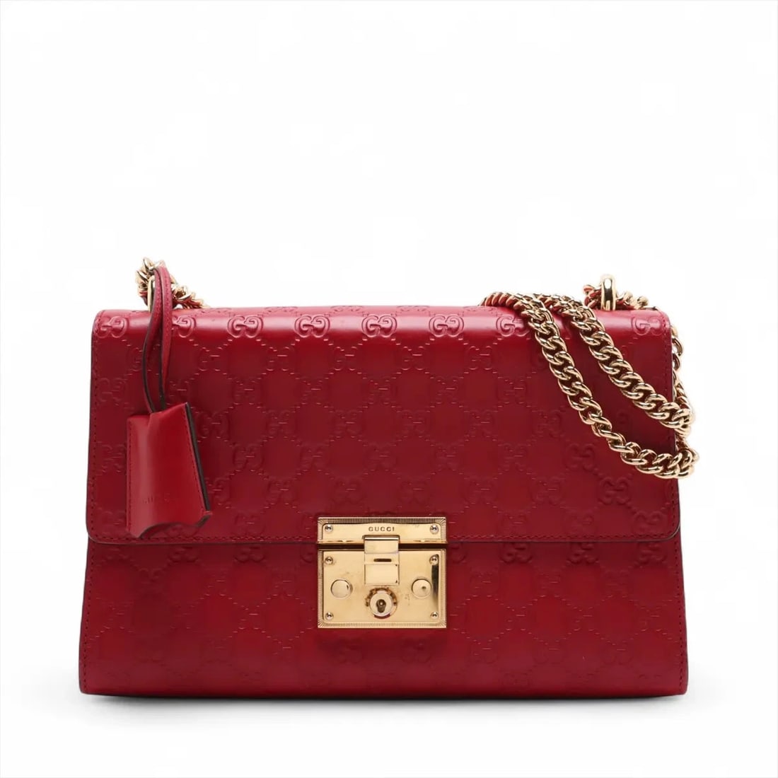 GUCCI GUCCISSIMA PADLOCK LEATHER CHAIN SHOULDER BAG, SHOULDER BAG (1 of 8)