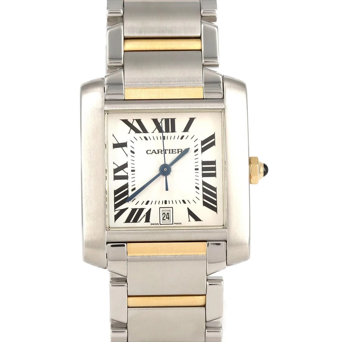 CARTIER TANK FRANCAISE LM GOLD & STEEL SSXYG AUTOMATIC (1 of 7)