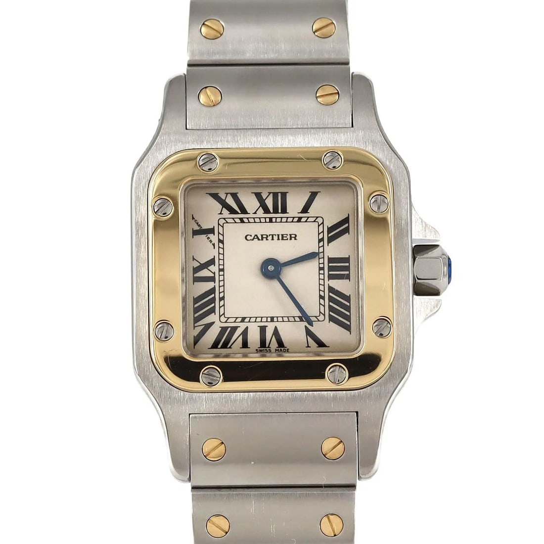 CARTIER SANTOS GARBE SM GOLD & STEEL SSXYG QUARTZ (1 of 5)