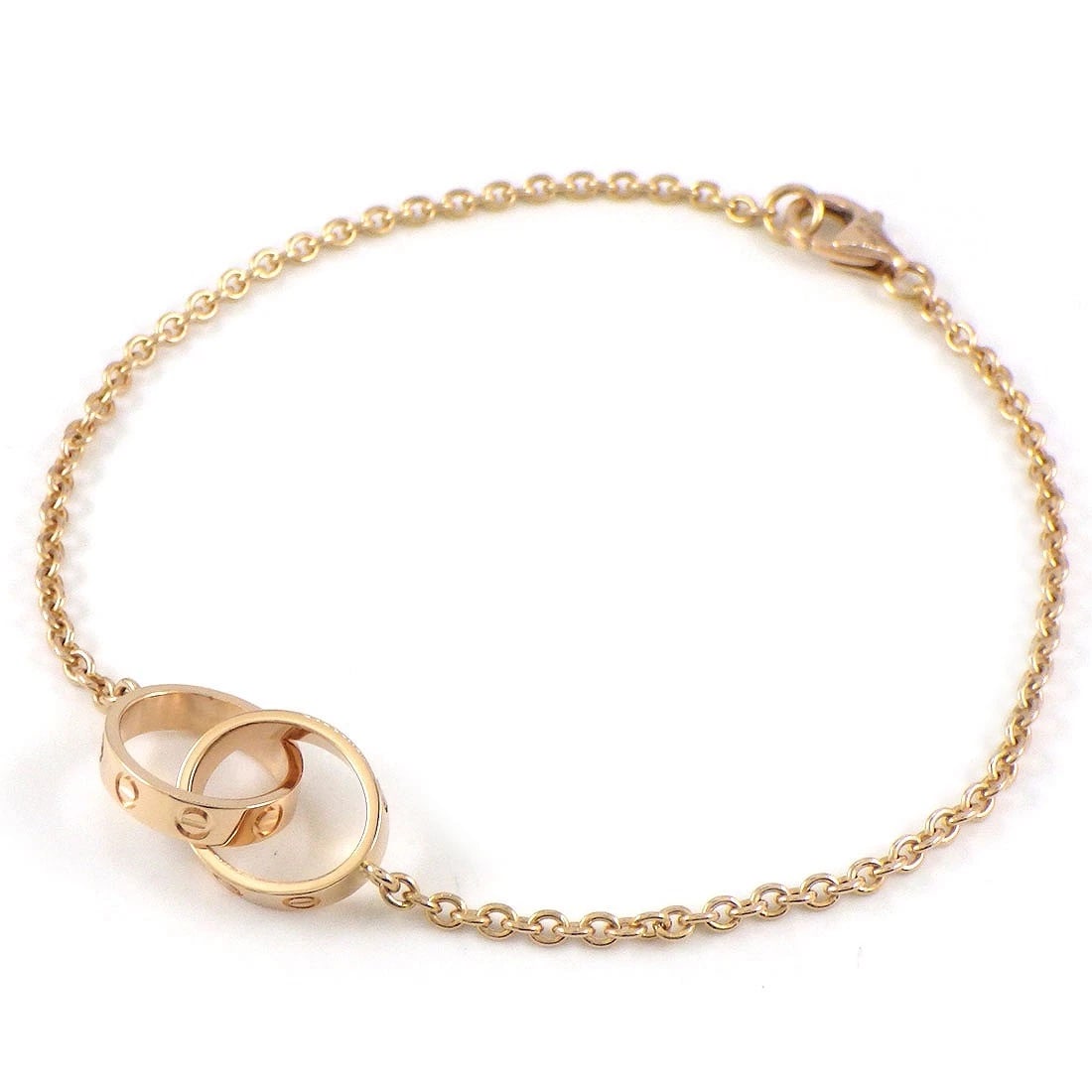 CARTIER BRACELET BABY LOVE CIRCLE LINK VIS 750(18K) ROSE(PINK) GOLD (1 of 3)