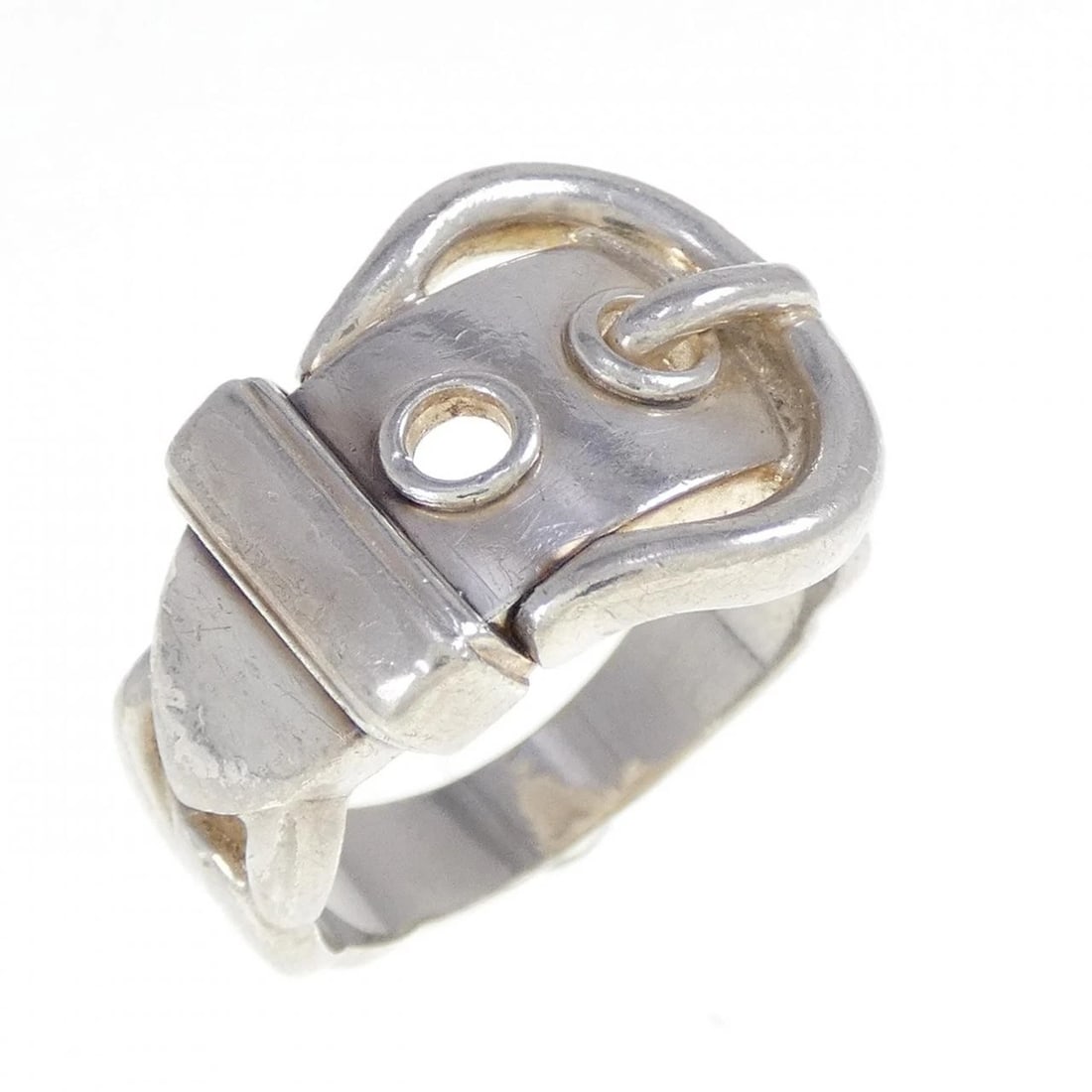 HERMES BOOKLE SELLIER RING: HERMES Bookle Sellier Ring Brand: HERMES Type: Ring Material: 925 Silver Color: None Size: 6-6.5 (US) Accessories: None Accessories Notice: When purchasing pre-owned goods, please refer to