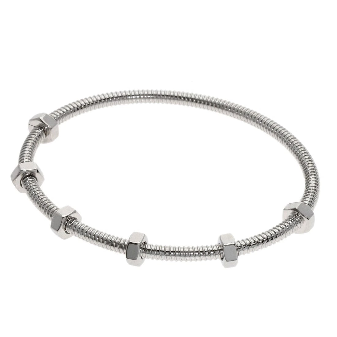 CARTIER ECRU DE CARTIER BRACELET K18 WHITE GOLD: CARTIER Ecru de Cartier Bracelet K18 White Gold Brand: CARTIER Type: Bracelet Material: K18 White Gold Color: Exterior Color Silver Size: inner Circumference:7.1inch/18cm Band Width:0.1inch/3.5mm