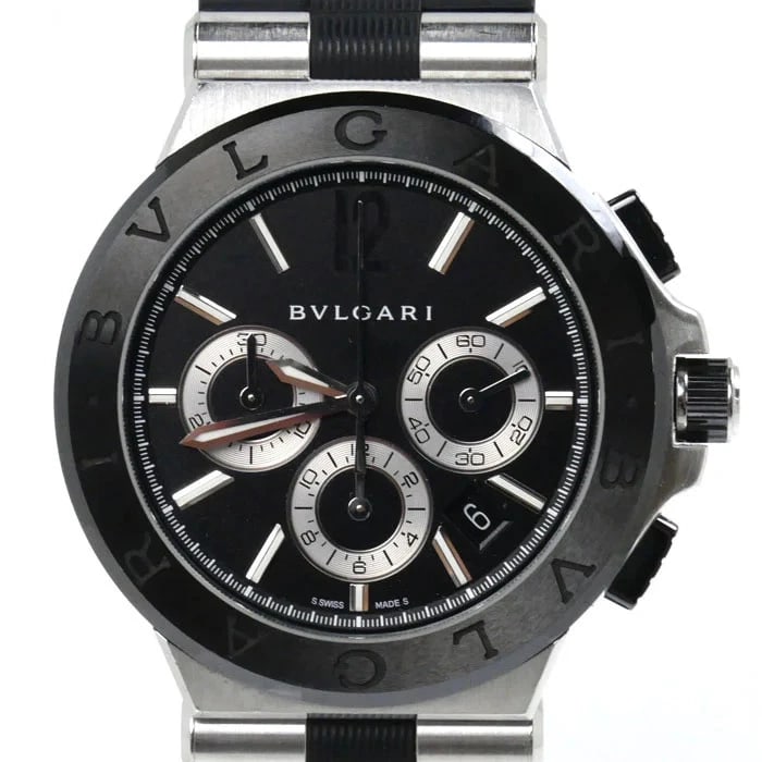 BVLGARI DIAGONO CERAMIC CHRONOGRAPH AUTOMATIC WRIST WATCH (1 of 3)