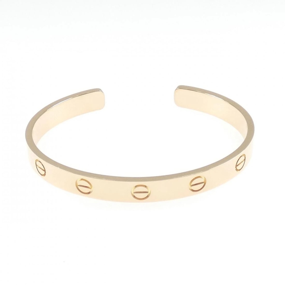 CARTIER LOVE BRACELET: Cartier Love Bracelet Brand: Cartier Type: Bracelet Material: 750 Pink Gold, Color: None Size: 14.5cm(16)ActualSize Max W: 6.1mm Accessories: None Accessories Notice: When purchasing pre-o