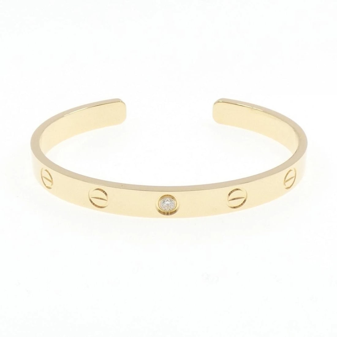 CARTIER LOVE BRACELET 1P: Cartier Love Bracelet 1P Brand: Cartier Type: Bracelet Material: 750 Yellow Gold, Main Stone Natural Color: None Size: 14.5cm ActualSize Max W: 6.1mm Accessories: None Accessories Notice: