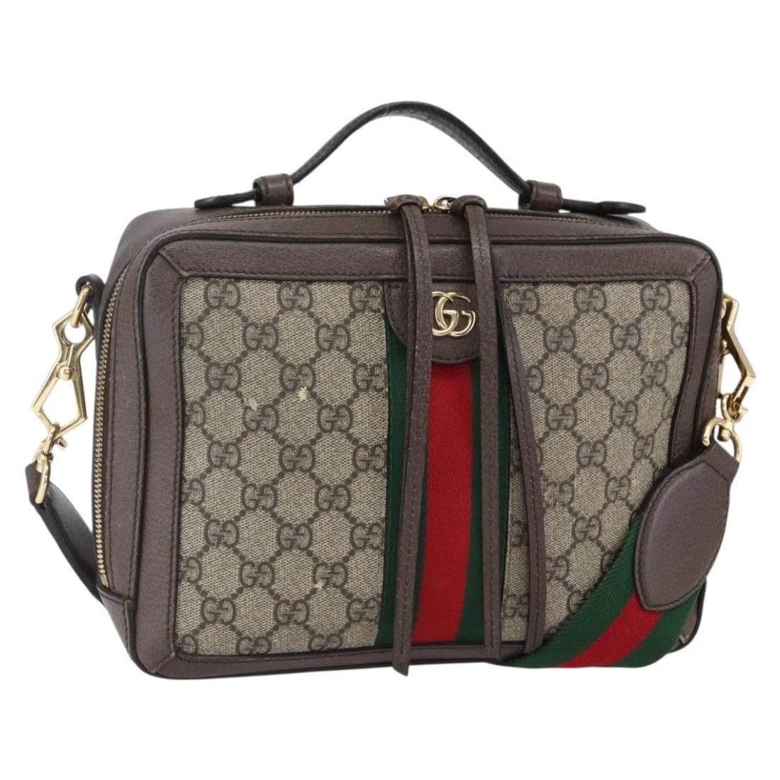 GUCCI OPHIDIA SUPREME WEB SHERRY LINE BAG (1 of 8)