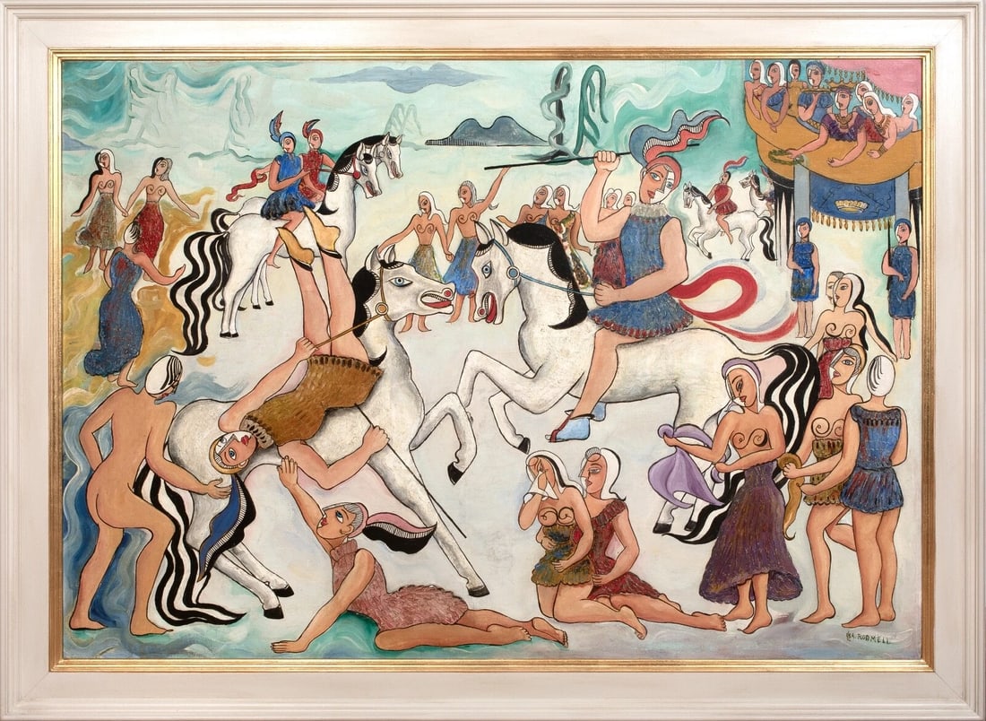 AMAZONS OIL PAINTING (1 of 9)