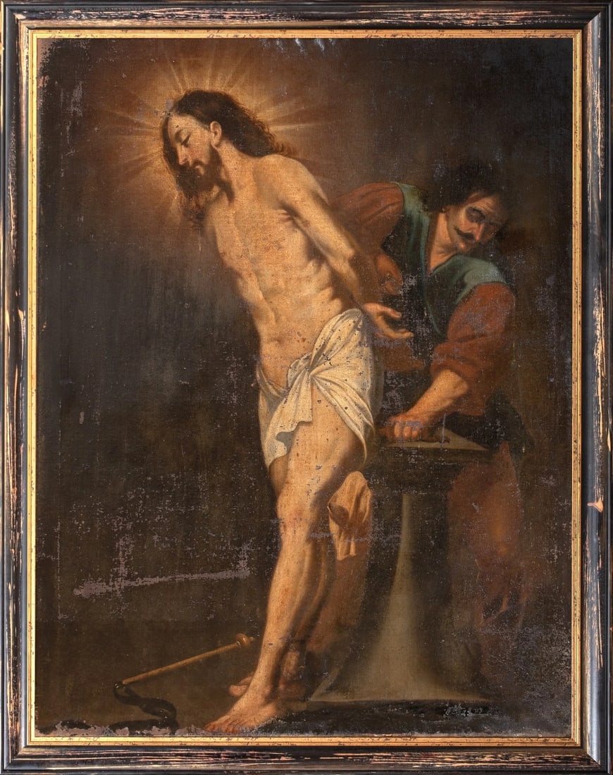 FLAGELLATION OF CHRIST OIL PAINTING (1 of 10)