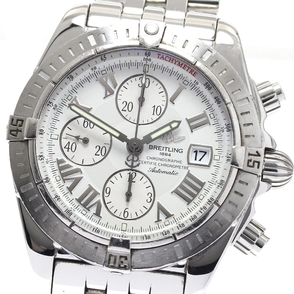 BREITLING CHRONOMAT EVOLUTION CHRONOGRAPH AUTOMATIC WATCH: BREITLING Chronomat Evolution Chronograph Automatic Watch Brand: BREITLING Type: Wristwatch Material: Band Material Stainless Steel, Case Material Stainless Steel Color: Band Color Silver, Case Col