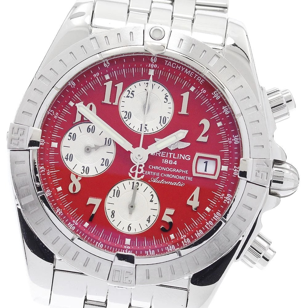 BREITLING CHRONOMAT EVOLUTION AUTOMATIC WATCH: BREITLING Chronomat Evolution Automatic Watch Brand: BREITLING Type: Wristwatch Material: Band Material Stainless Steel, Case Material Stainless Steel Color: Band Color Silver, Case Color Silver, D