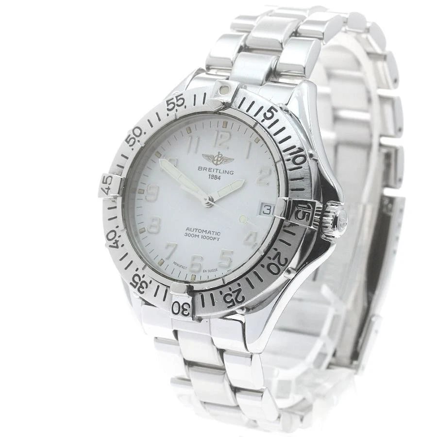 BREITLING COLT SS WHITE DIAL AUTOMATIC DATE WATCH: BREITLING COLT SS White Dial Automatic Date Watch Brand: BREITLING Type: Wristwatch Material: SS × SS Color: Dial Color: White Size: Case Size 38mm Max Wrist Size 16.5 + 2.6cm Lug Width 18mm Acc