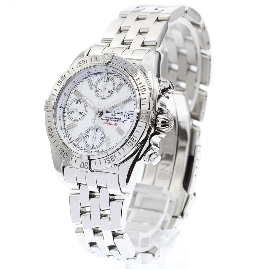 BREITLING CHRONOMAT SS WHITE DIAL AUTOMATIC CHRONOGRAPH DATE WATCH: BREITLING CHRONOMAT SS White Dial Automatic Chronograph Date Brand: BREITLING Type: Wristwatch Material: SS × SS Color: Dial Color: White Size: Case Size 39mm Max Wrist Size 19.5cm Lug Width 20mm