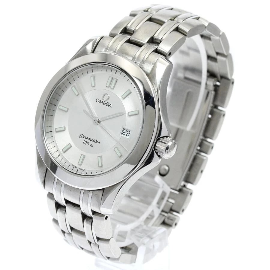 OMEGA SEAMASTER SS SILVER DIAL QUARTZ DATE WATCH: OMEGA SEAMASTER SS Silver Dial Quartz Date Brand: OMEGA Type: Wristwatch Material: SS × SS Color: Dial Color: Silver/White Size: Case Size 36mm Max Wrist Size 16.5 + 1.8cm Lug Width 18mm Accesso