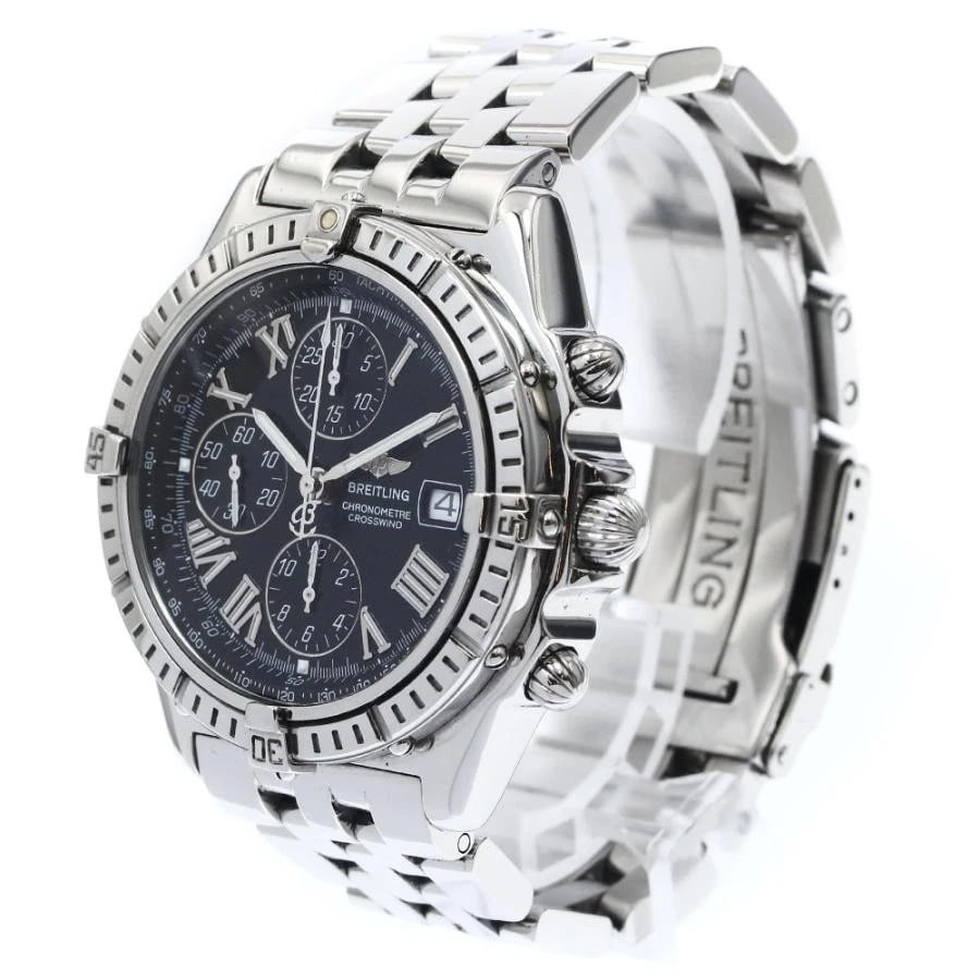 BREITLING CROSSWIND SS BLACK DIAL AUTOMATIC CHRONOGRAPH DATE WATCH: BREITLING CROSSWIND SS Black Dial Automatic Chronograph Date Brand: BREITLING Type: Wristwatch Material: SS × SS Color: Dial Color: Black Size: Case Size 43mm Max Wrist Size 16.5 + 1.2cm Lug Widt