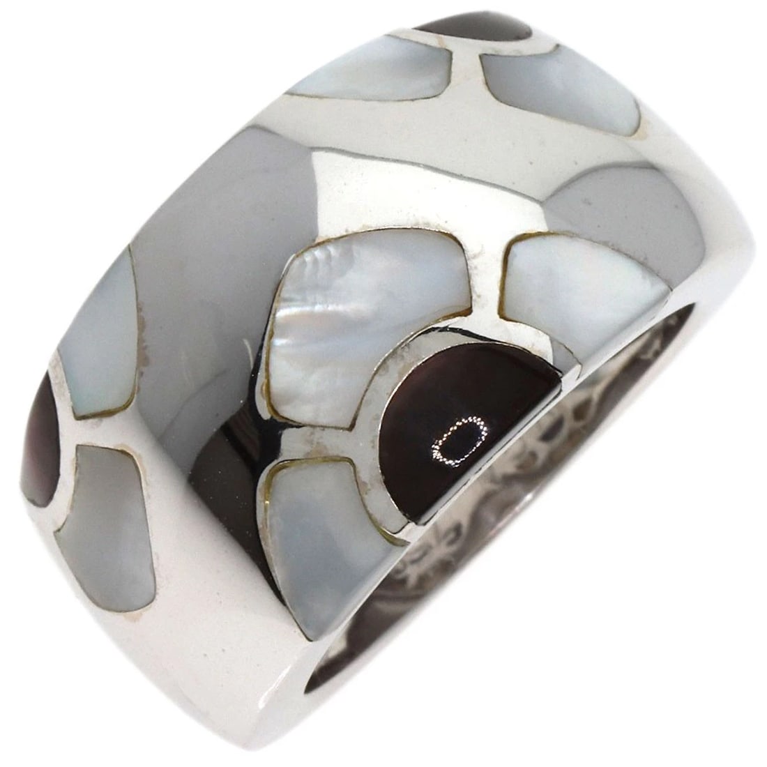 VAN CLEEF & ARPELS MARKETRY RING K18 WHITE GOLD: Van Cleef & Arpels Marketry Ring K18 White Gold Brand: Van Cleef & Arpels Type: Ring Material: K18 White Gold, Color: Silver Size: 5.25(US) Accessories: None Accessories Notice: When purch