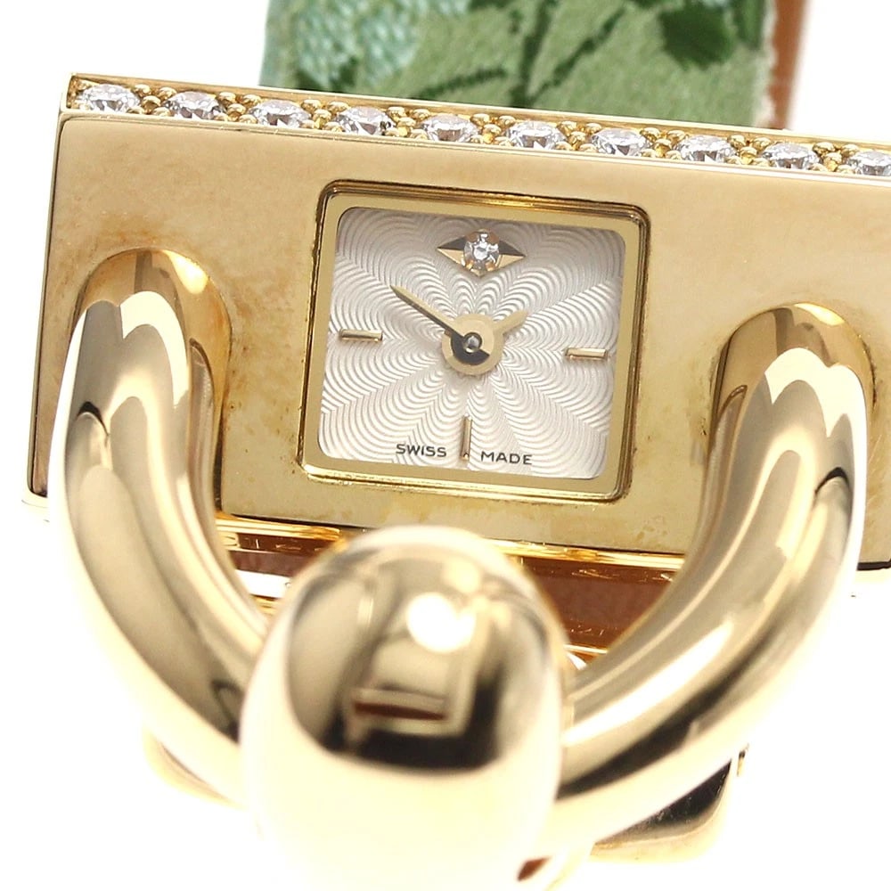 VAN CLEEF & ARPELS MISCADENA K18YG 1P DIAMOND QUARTZ WATCH: Van Cleef & Arpels Miscadena K18YG 1P diamond Quartz Watch Brand: Van Cleef & Arpels Type: Wristwatch Material: Band Material Nylon/Leather/(K18YG buckle), Case Material 18K Yellow Gold Color: Band