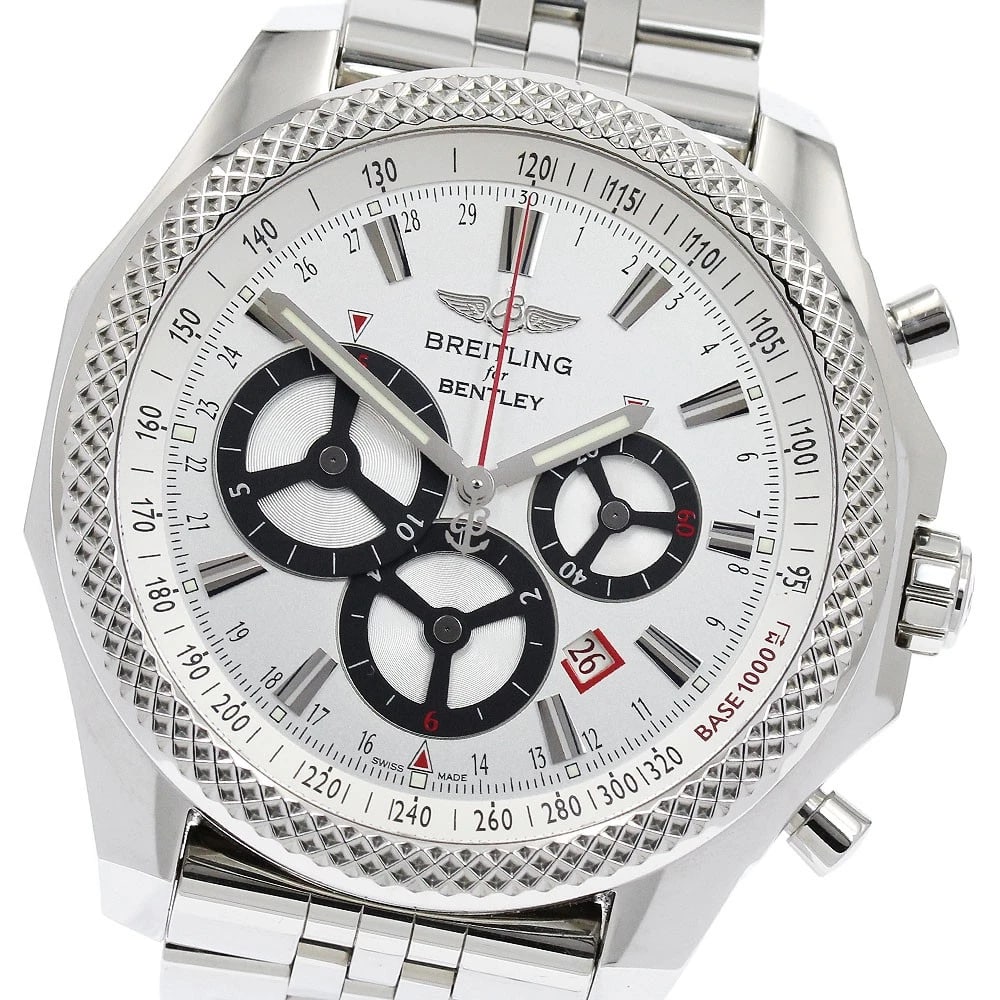 BREITLING BENTLEY VERNATE RACING AUTOMATIC WATCH: BREITLING Bentley Vernate Racing Automatic Watch Brand: BREITLING Type: Wristwatch Material: Band Material Stainless Steel, Case Material Stainless Steel Color: Band Color Silver, Case Color Silver
