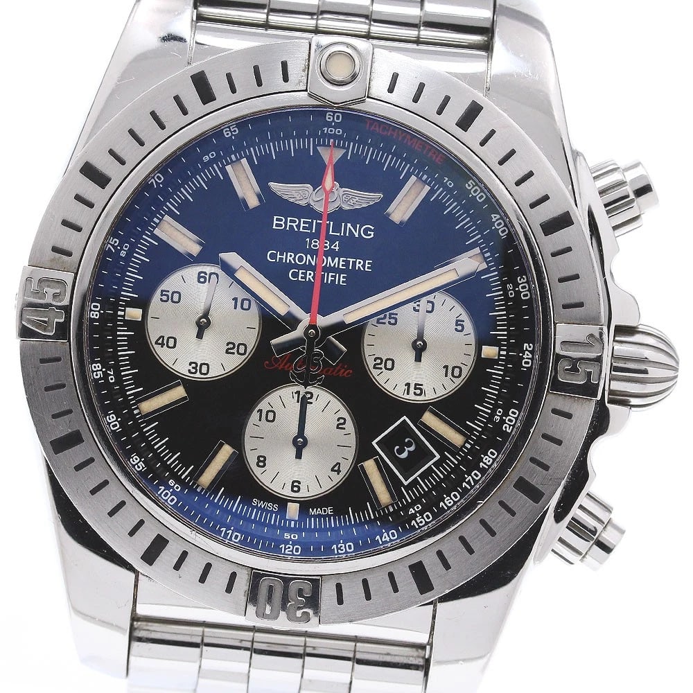 BREITLING CHRONOMAT AUTOMATIC WATCH: BREITLING Chronomat Automatic Watch Brand: BREITLING Type: Wristwatch Material: Band Material Stainless Steel, Case Material Stainless Steel Color: Band Color Silver, Case Color Silver, Dial Color