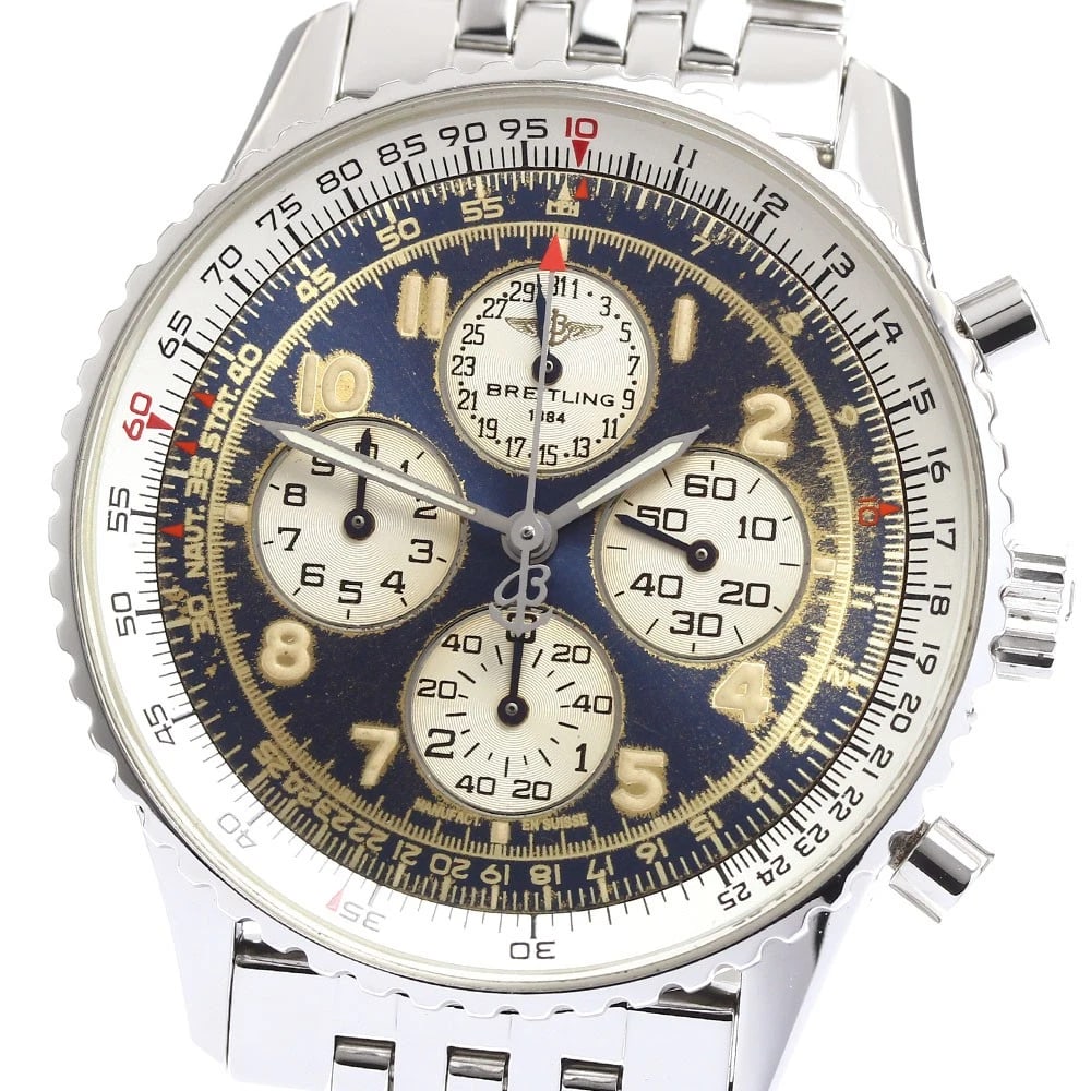 BREITLING NAVITIMER CHRONOGRAPH AUTOMATIC WATCH: BREITLING Navitimer Chronograph Automatic Watch Brand: BREITLING Type: Wristwatch Material: Band Material Stainless Steel, Case Material Stainless Steel Color: Band Color Silver, Case Color Silver,