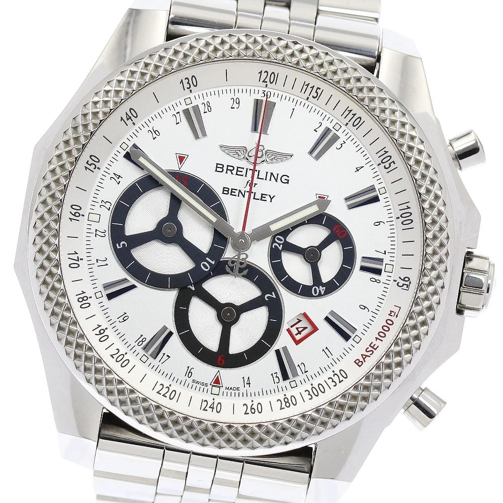 BREITLING BENTLEY VERNATE CHRONOGRAPH AUTOMATIC WATCH: BREITLING Bentley Vernate Chronograph Automatic Watch Brand: BREITLING Type: Wristwatch Material: Band Material Stainless Steel, Case Material Stainless Steel Color: Band Color Silver, Case Color S